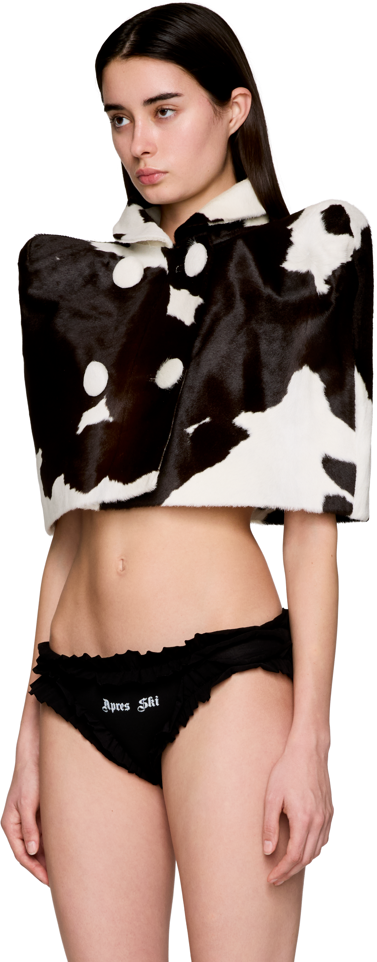 Laura Andraschko Cow Poncho Leather Jacket