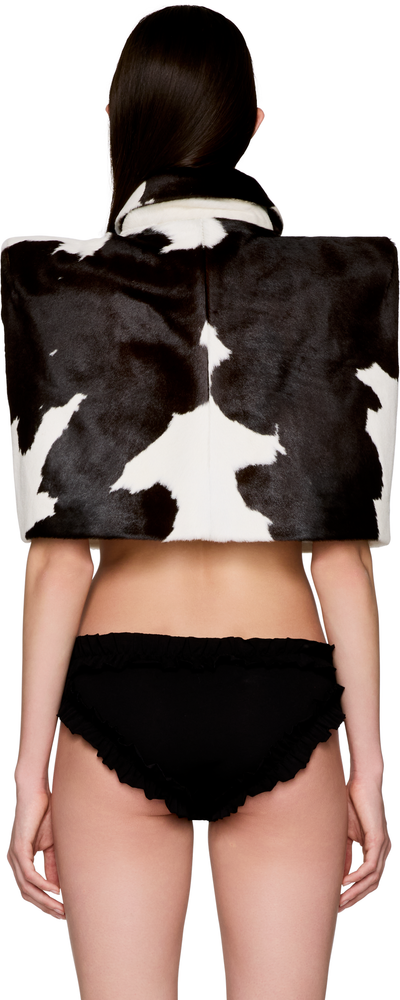 Laura Andraschko Cow Poncho Leather Jacket