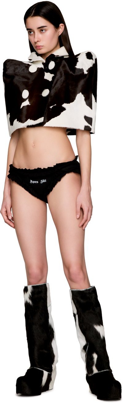 Laura Andraschko Cow Poncho Leather Jacket