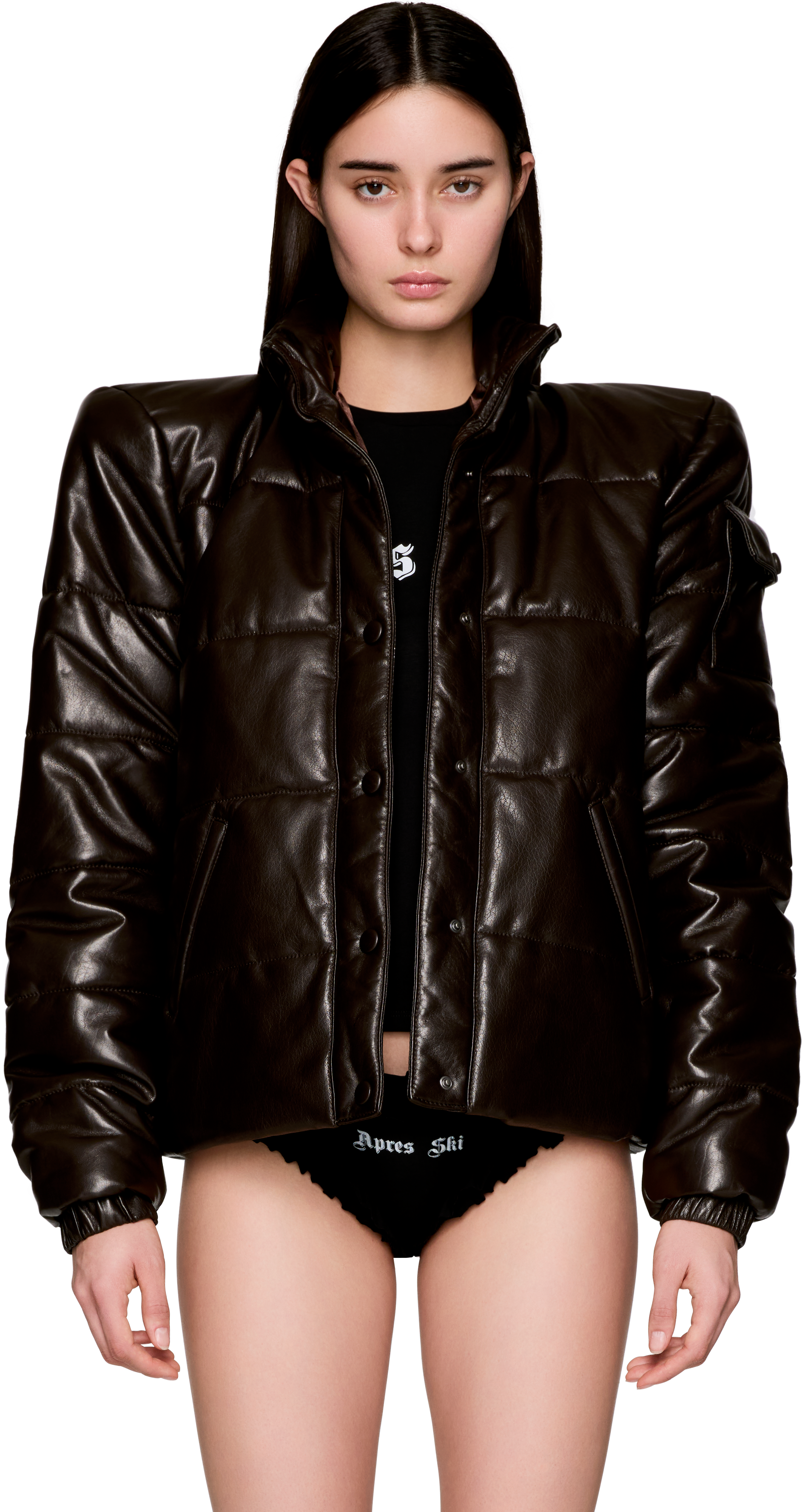 Laura Andraschko Leather Puffer Jacket