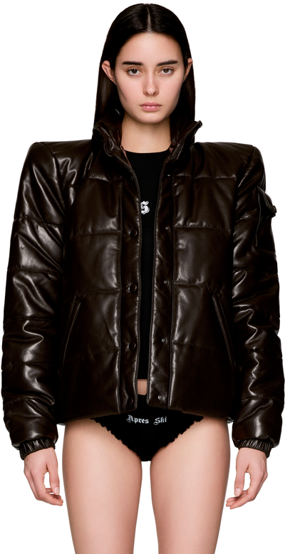 Laura Andraschko Leather Puffer Jacket