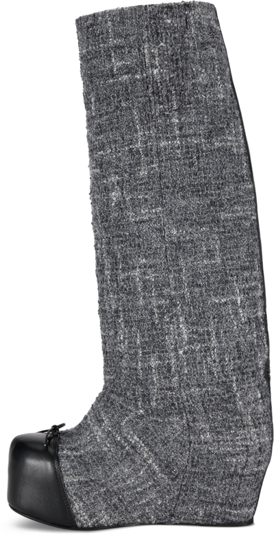 Laura Andraschko Tweed Riding Ballerina Tall Boots