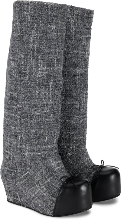 Laura Andraschko Tweed Riding Ballerina Tall Boots