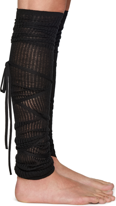Ann Demeulemeester Adel Open Rib Leg Warmers