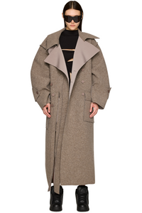 Picture of Scuba Oversized Split Trench Coat