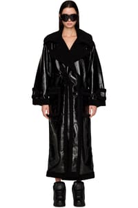 Picture of Oversized Split Faux-Leather Coat