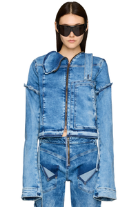 Picture of Drape Collar Denim Jacket