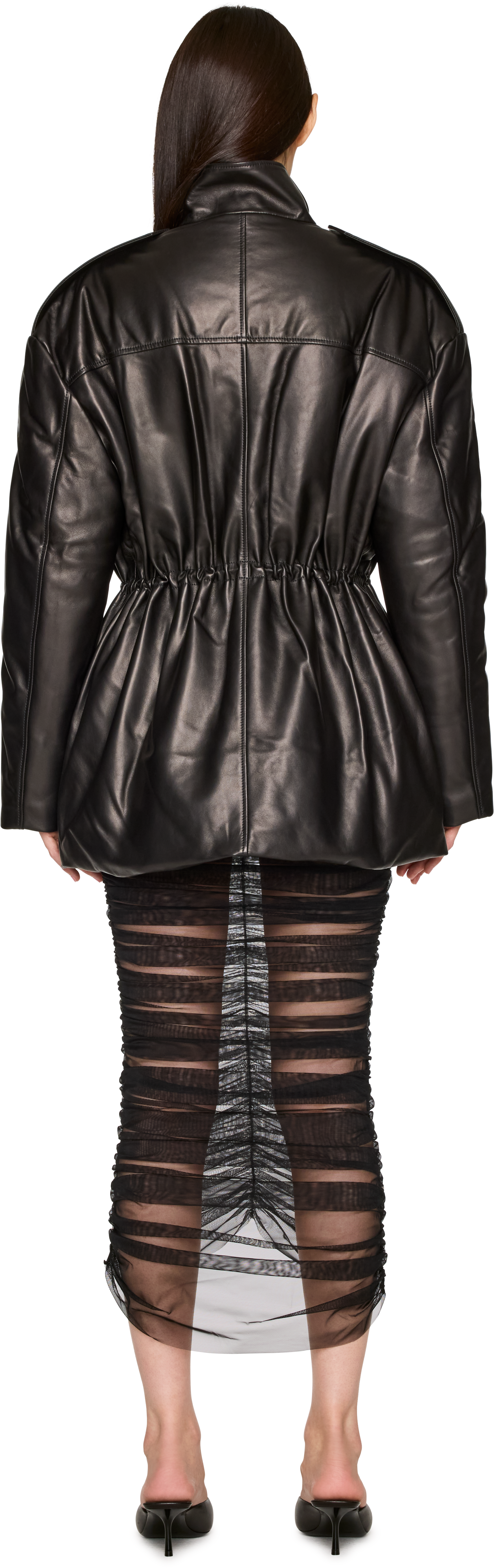 Nensi Dojaka Leather Puffer Jacket