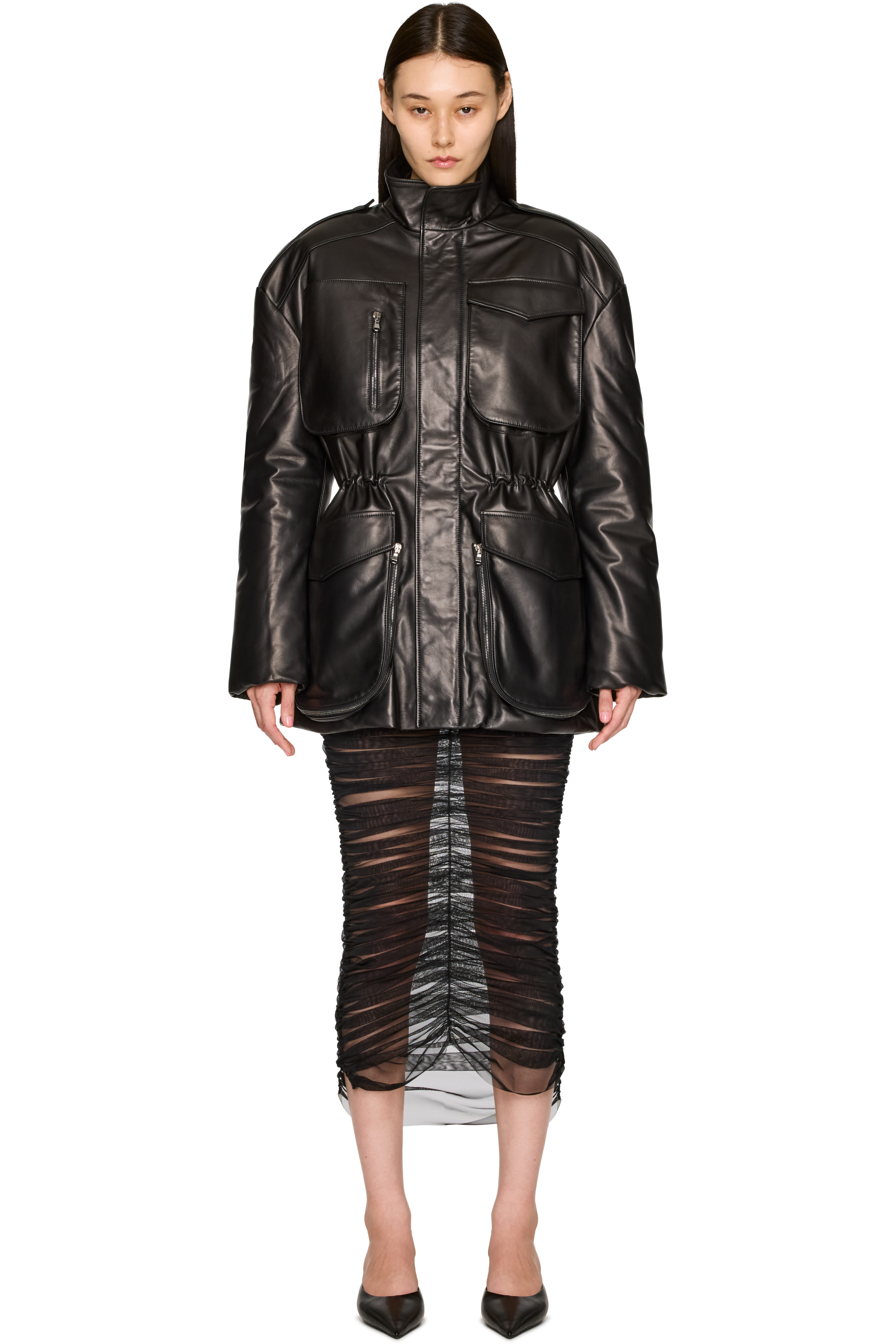 Picture of Leather Puffer Jacket