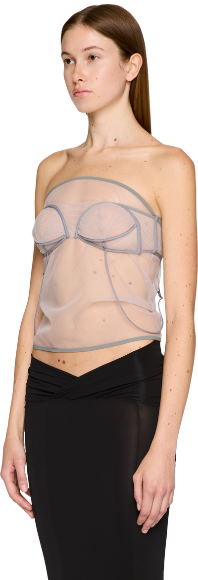 Nensi Dojaka Upside Down Pleated Bra Top