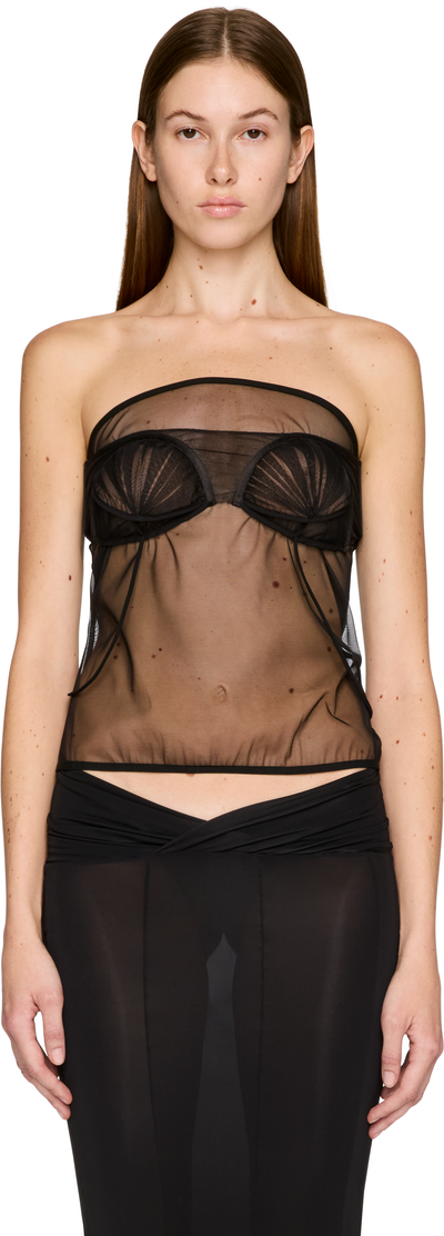 Nensi Dojaka Upside Down Pleated Bra Top