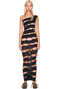 Picture of Spiral Ribbon Cut-out Maxi Dress