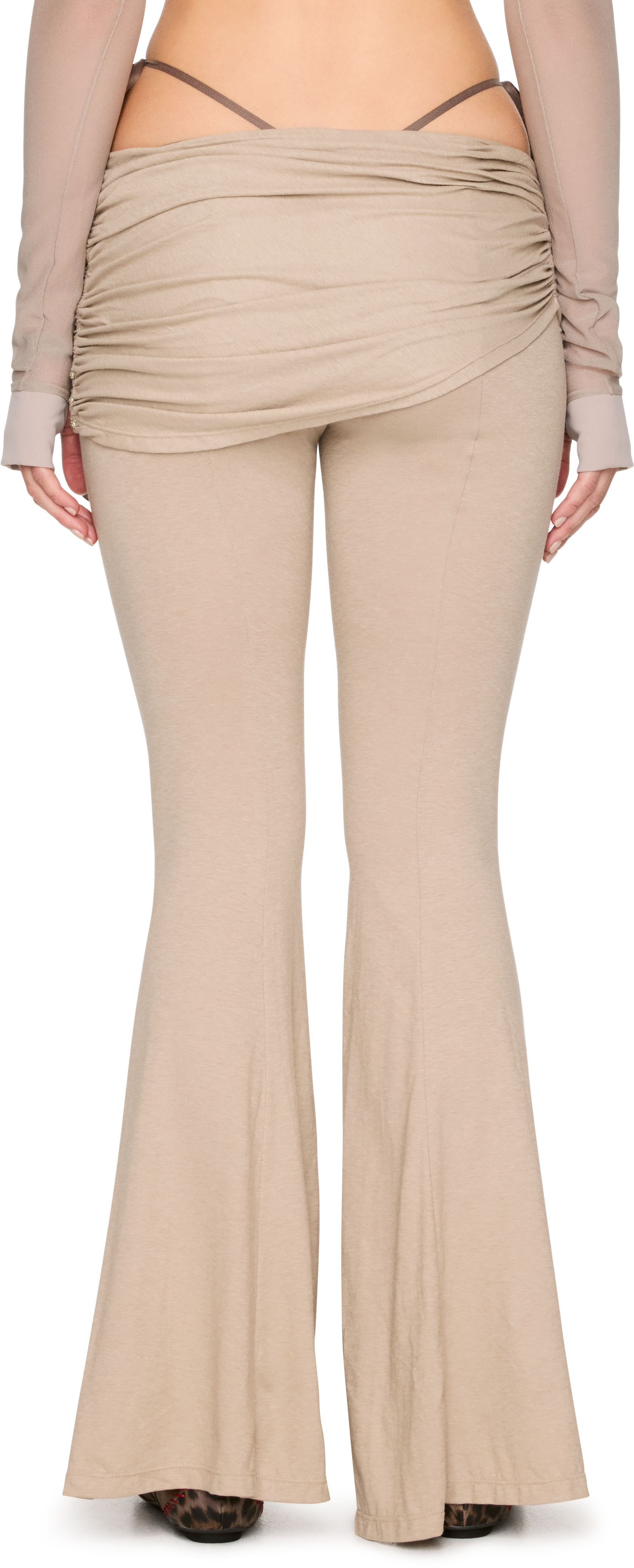 Rui G-String Skirt Layered Flared Trousers