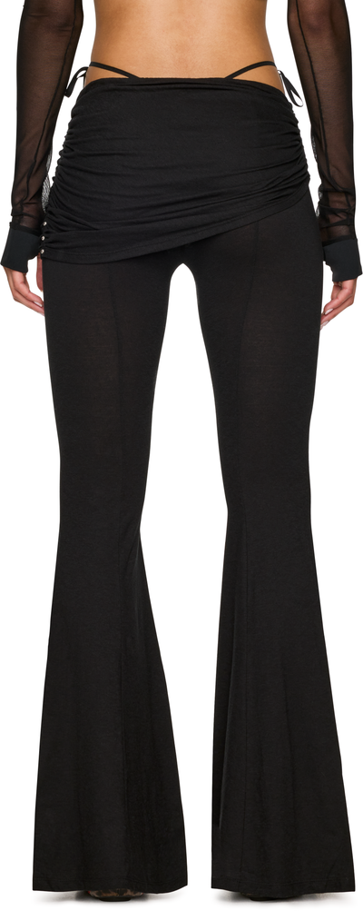 Rui Linen-Cotton G-String Skirt Layered Flared Trousers