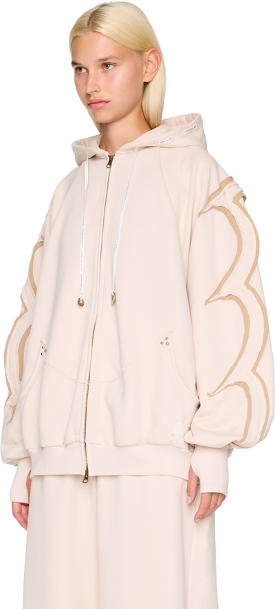 Rui Oversized Patchwork Ribbon Zip Hoodie