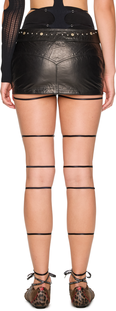 Rui Rivet Leather Mini Skirt