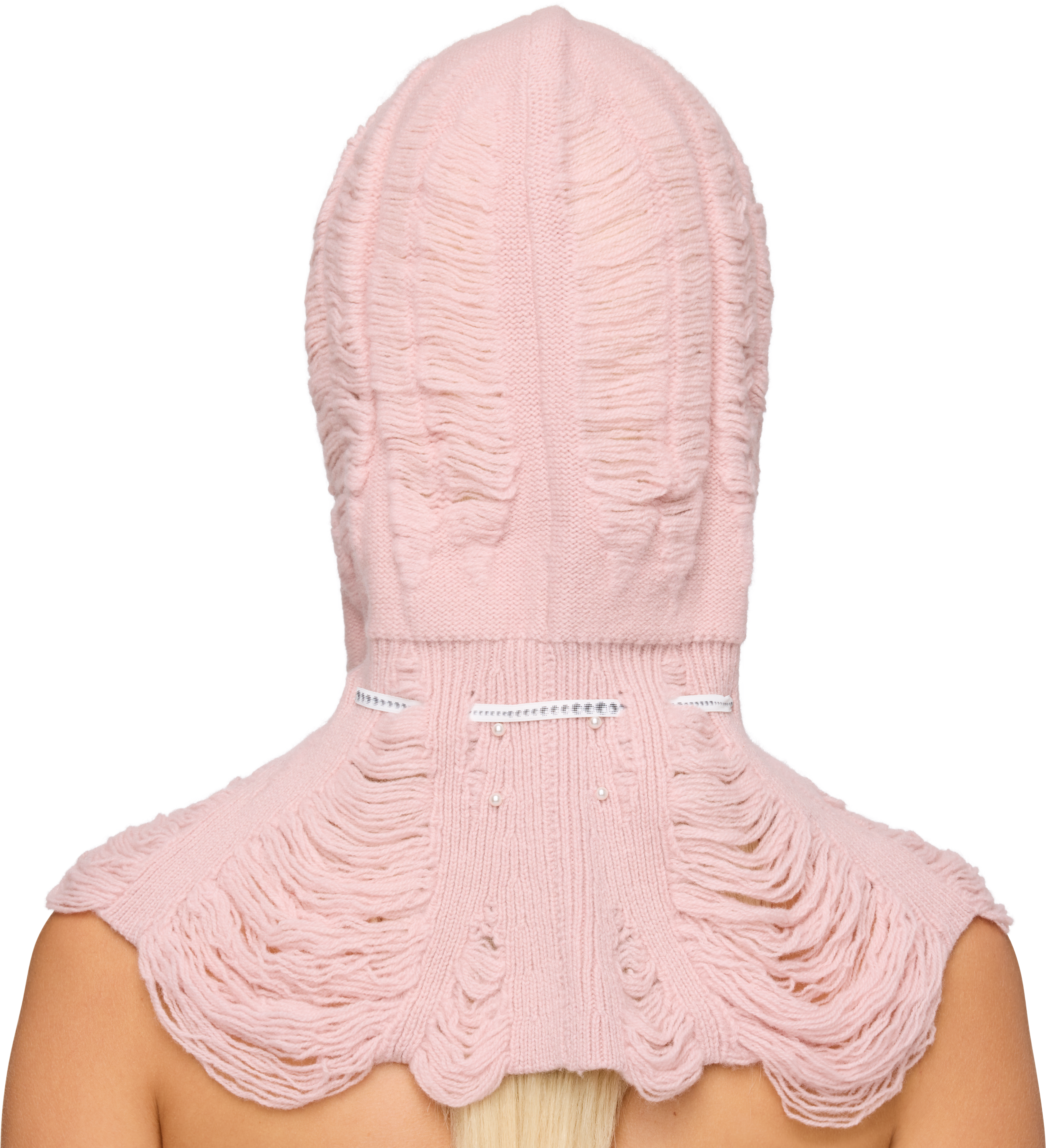 Rui Laddering Wool Ribbon Hood Balaclava
