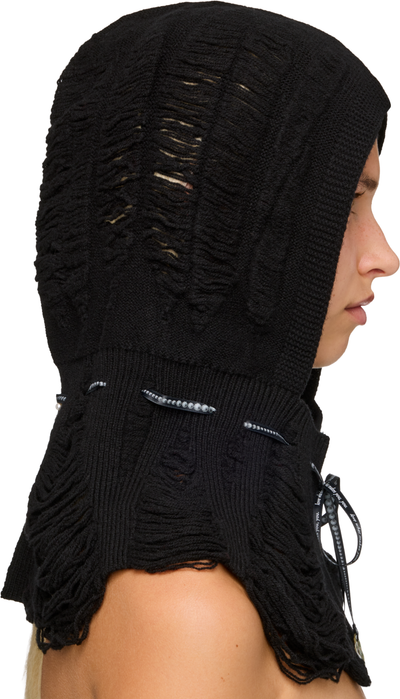 Rui Laddering Wool Ribbon Hood Balaclava