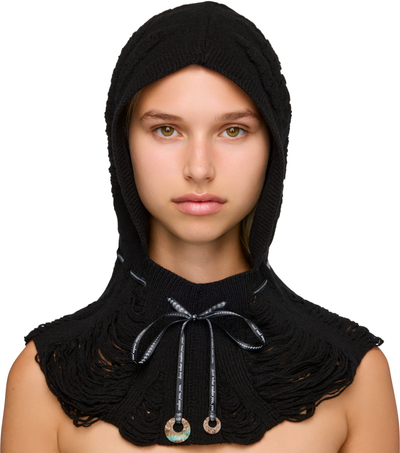 Rui Laddering Wool Ribbon Hood Balaclava