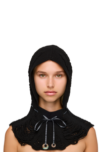 Picture of Laddering Wool Ribbon Hood Balaclava