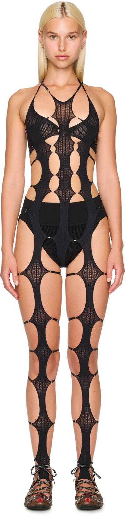 Rui Sheer String Unitard Catsuit