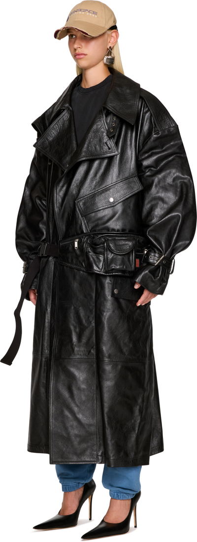 Martine Rose Bumbag Trench Leather Coat