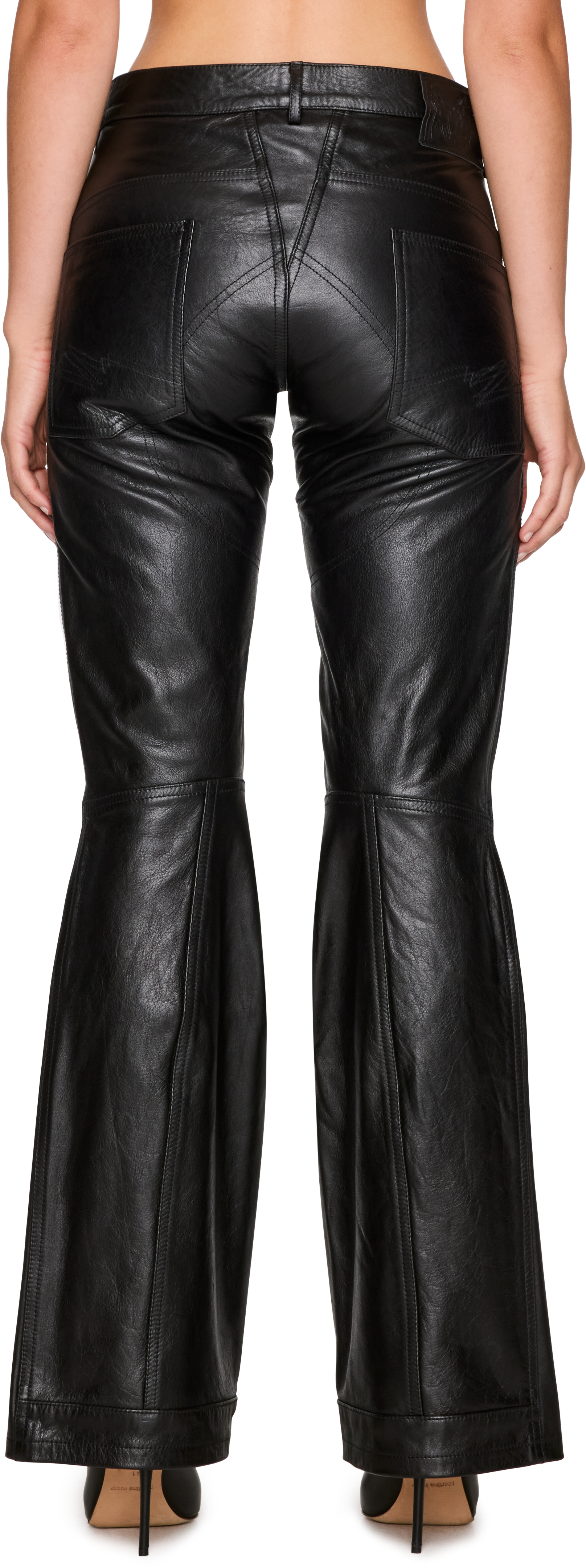 Martine Rose Boot Cut Utility Leather Trousers