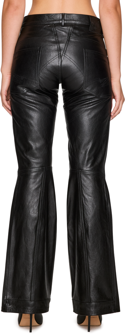 Martine Rose Boot Cut Utility Leather Trousers
