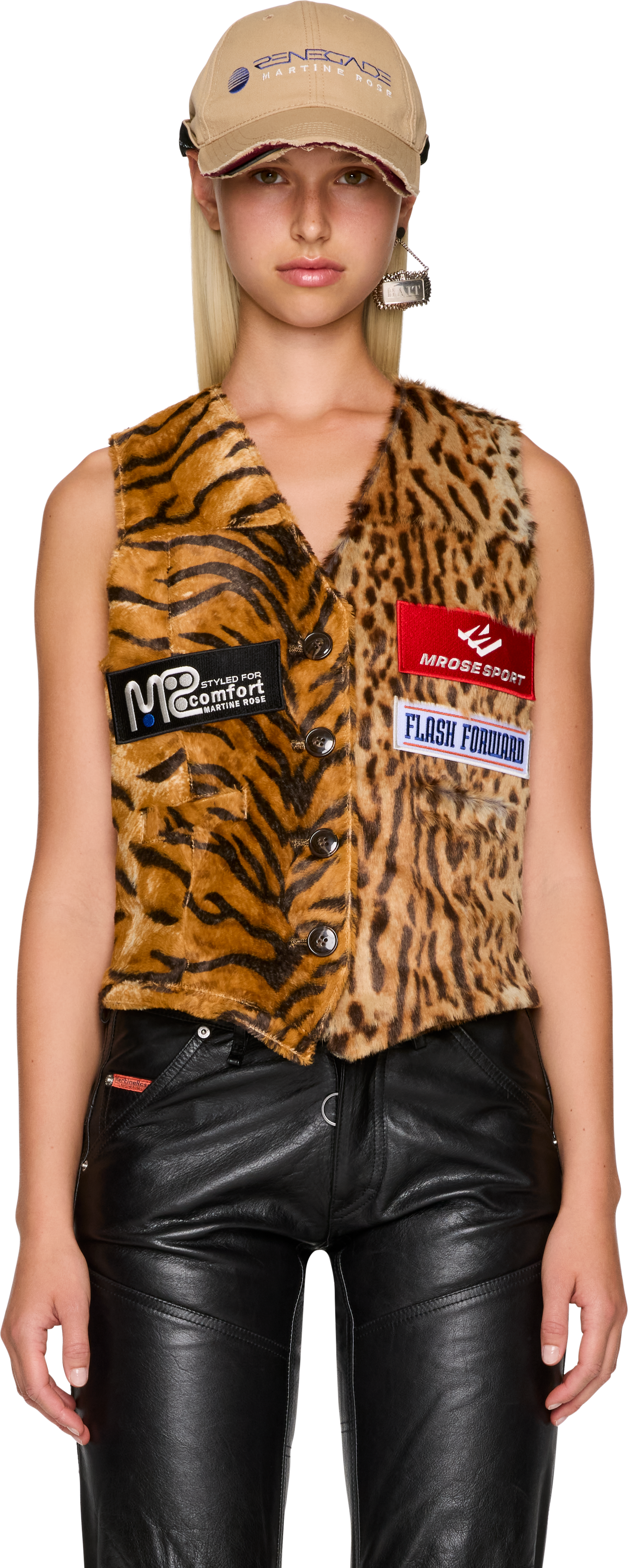 Martine Rose Reversible Waistcoat Leather Vest