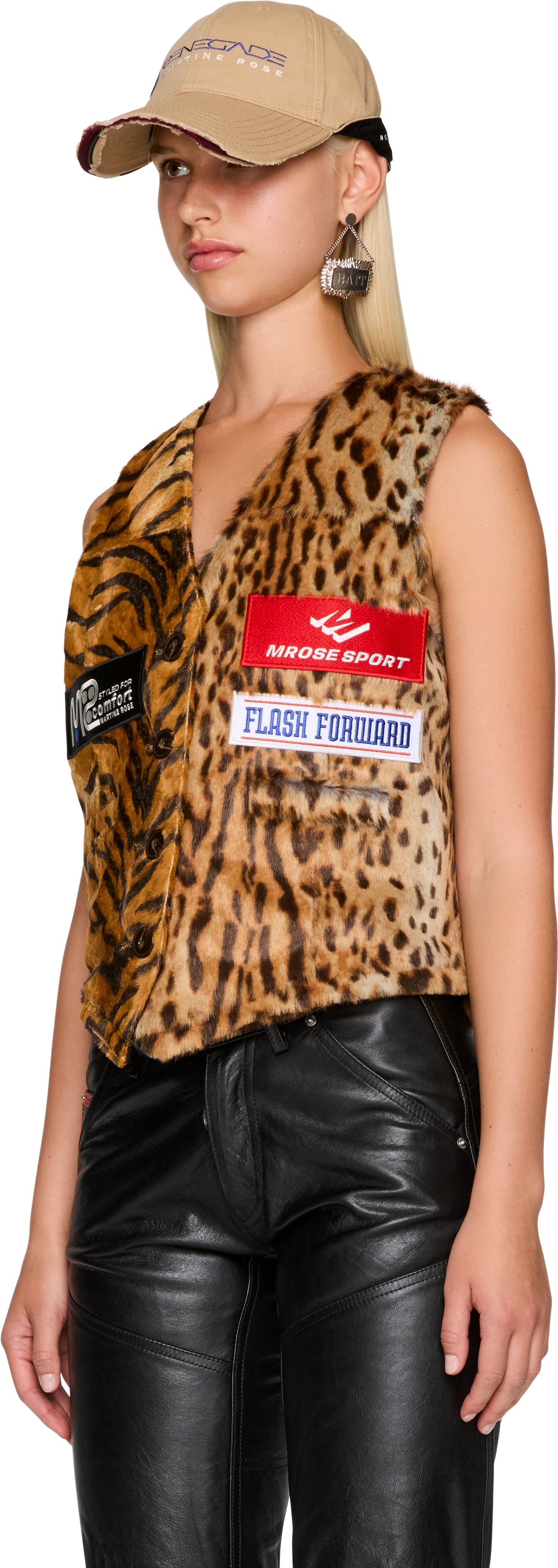 Martine Rose Reversible Waistcoat Leather Vest