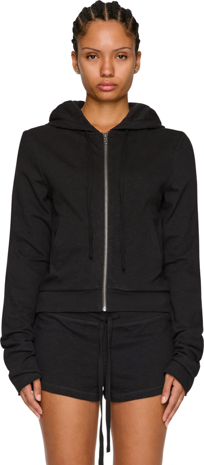 Entire Studios Lightweight Cropped Zip-Up Hoodie