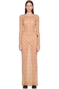 Picture of Moonogram Mesh Flock Maxi Dress