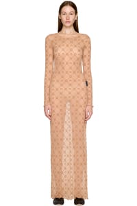 Picture of Moonogram Mesh Flock Maxi Dress