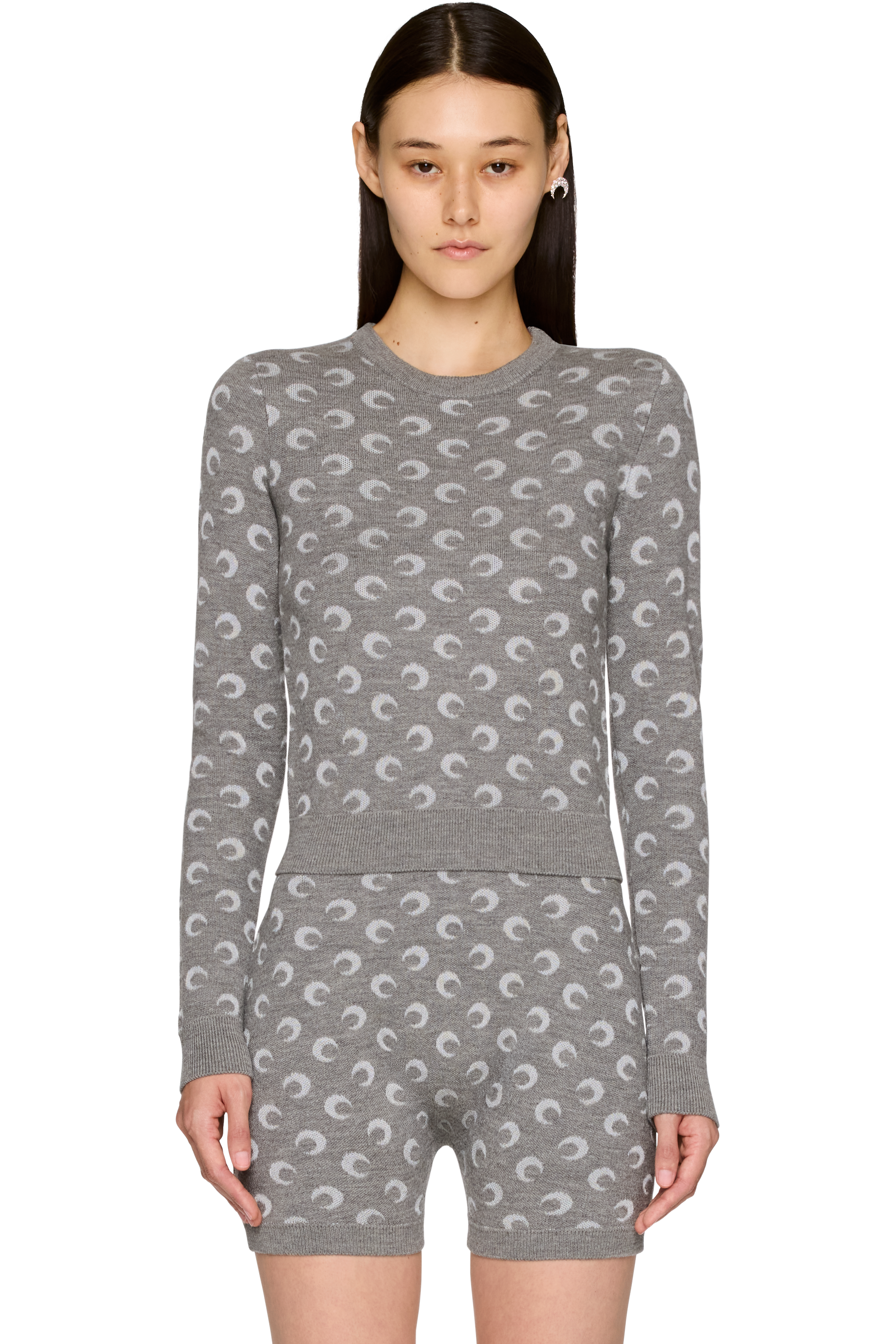 Picture of Moon Jacquard Knit Fitted Sweater