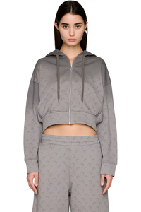 Picture of Faded Moon Fleece Cropped Zipped Hoodie