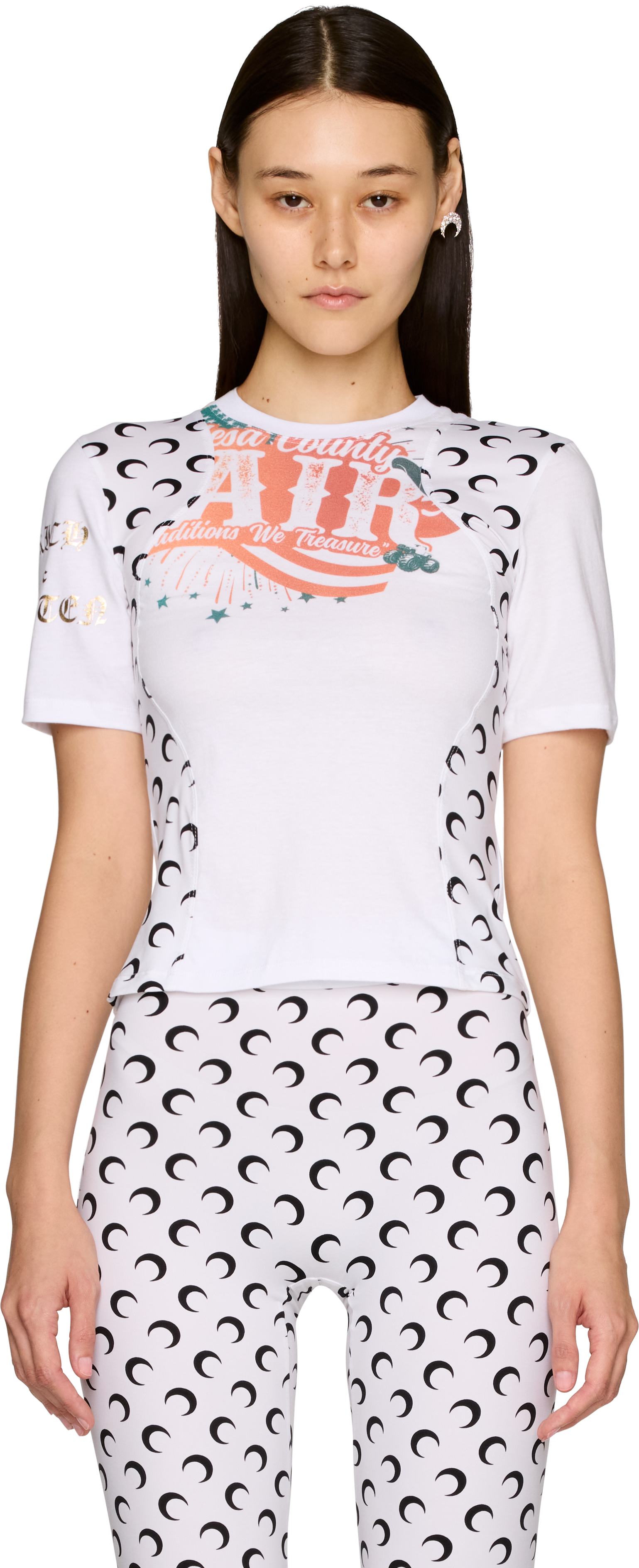 Marine Serre Regenerated Graphic Baby Fit T-Shirt