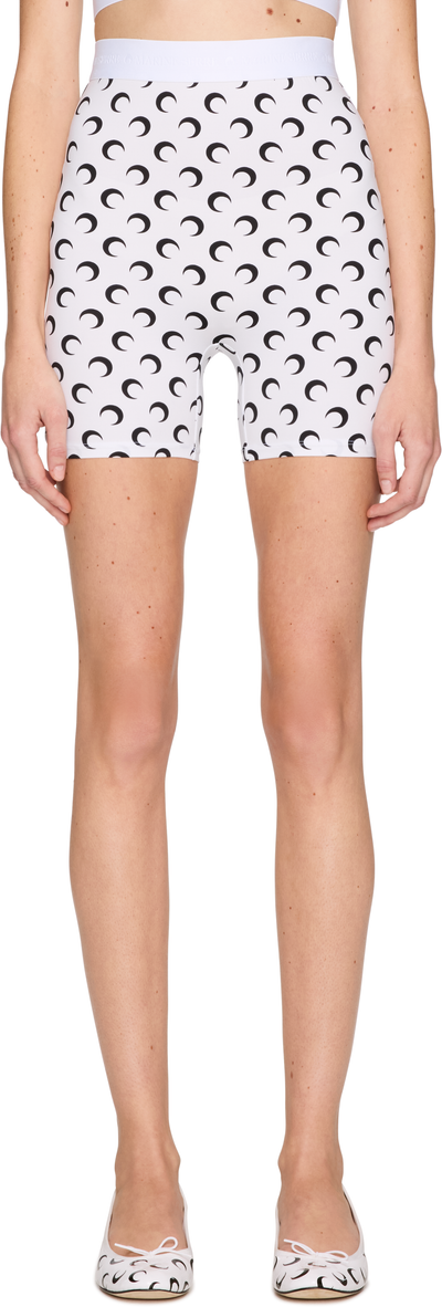 Marine Serre Recycled Moon Jersey Mini Shorts