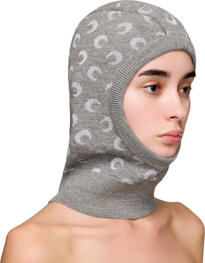 Marine Serre Moon Jacquard Knit Balaclava