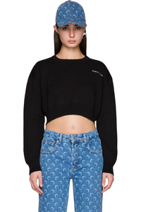 Picture of Merino Wool Knit Long Sleeve Cropped Sweater