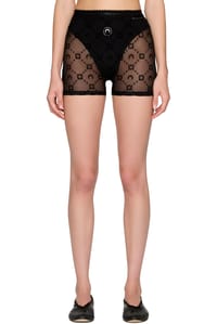 Picture of Moonogram Mesh Flock Biker Shorts