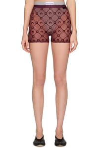 Picture of Moonogram Mesh Flock Biker Shorts
