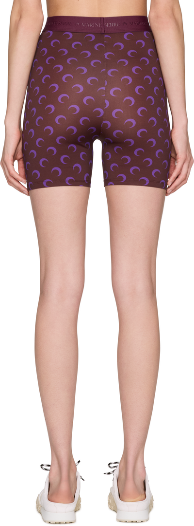 Marine Serre Moon Printed Jersey Mini Shorts