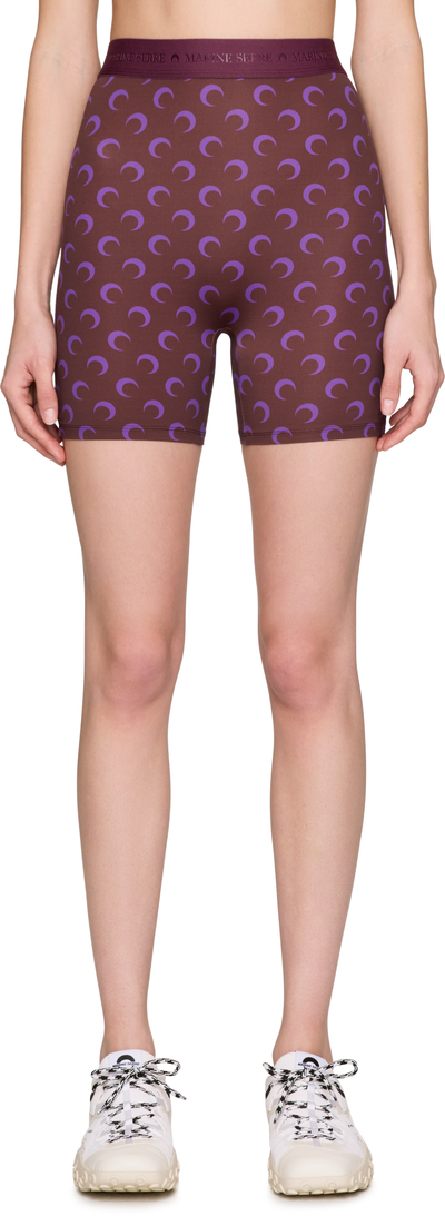 Marine Serre Moon Printed Jersey Mini Shorts