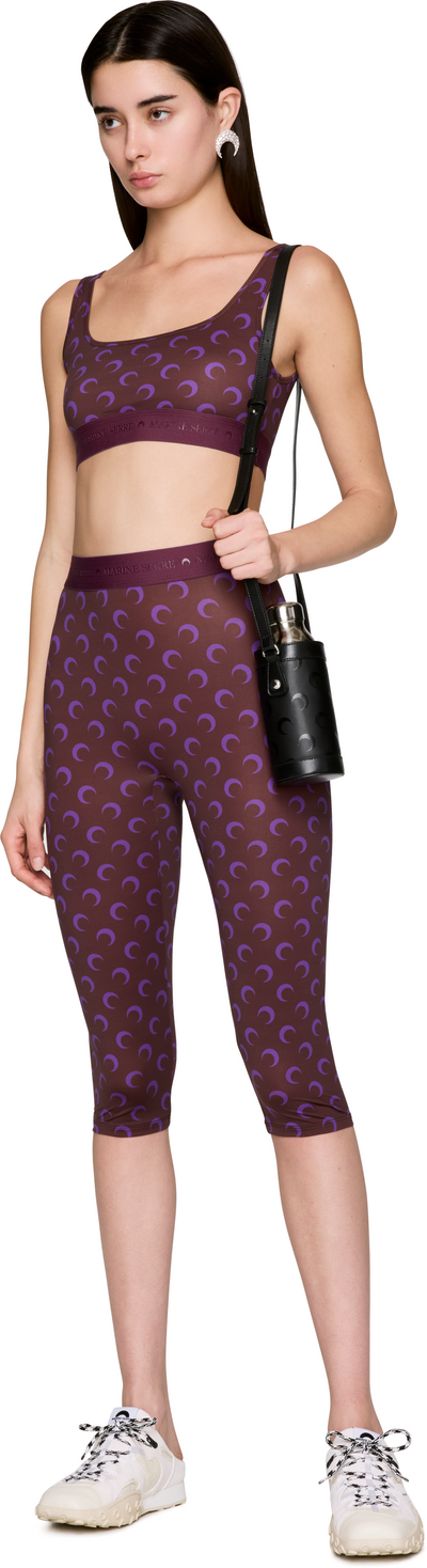 Marine Serre Moon Printed Jersey Capri Leggings