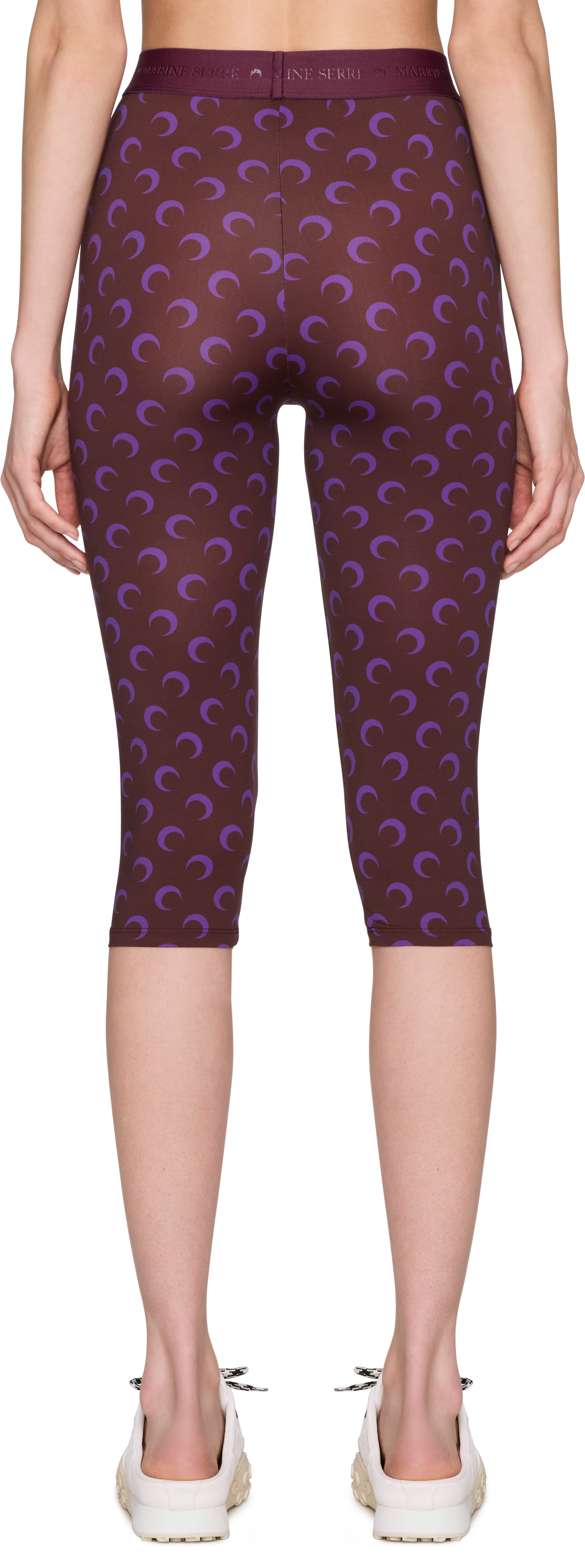 Marine Serre Moon Printed Jersey Capri Leggings