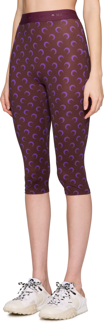 Marine Serre Moon Printed Jersey Capri Leggings