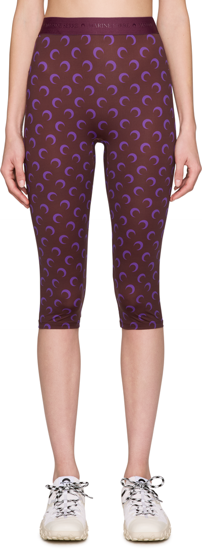 Marine Serre Moon Printed Jersey Capri Leggings