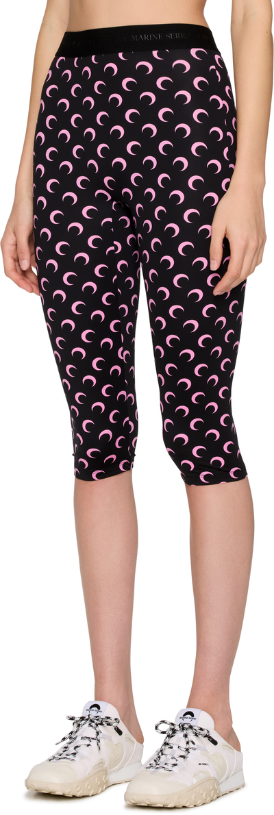 Marine Serre Moon Printed Jersey Capri Leggings