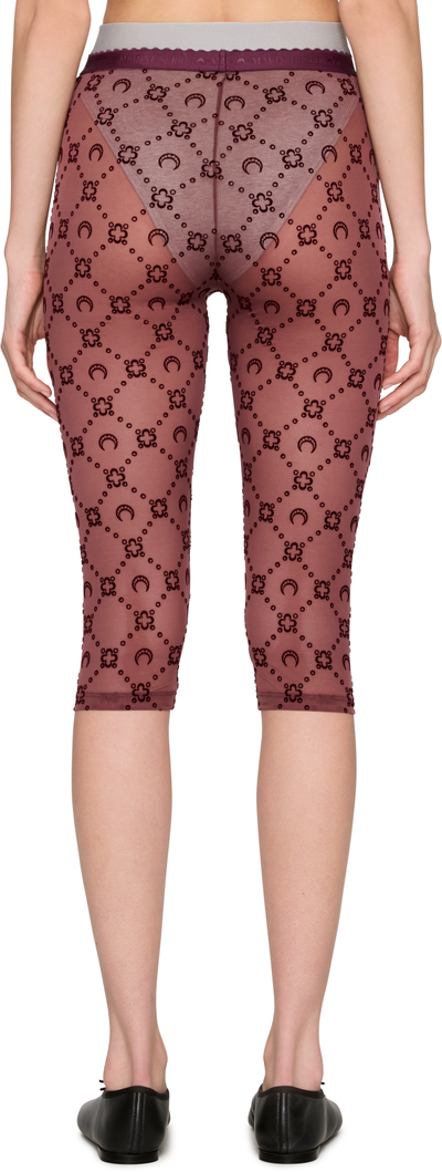 Marine Serre Moonogram Mesh Flock Capri Leggings