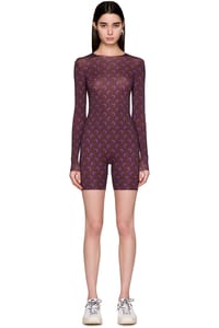 Picture of Moon Printed Jersey Long Sleeve Short Catsuit